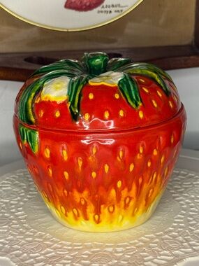 Vintage Rosetti Strawberry Canister